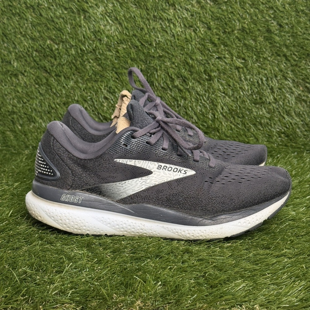 Brooks Ghost 16 Womens Size 8.5 Black Gray White Running Shoes 1204071B090